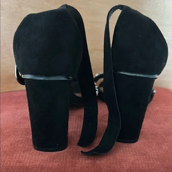 Valentino Black Stiletto Heels with Crystal Embellishments - Picture 6 of 8